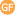 symbol white letter GF inside of an orange circle for gluten free option