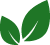 an illustration of two green leaves to show Vegan Milkshakes