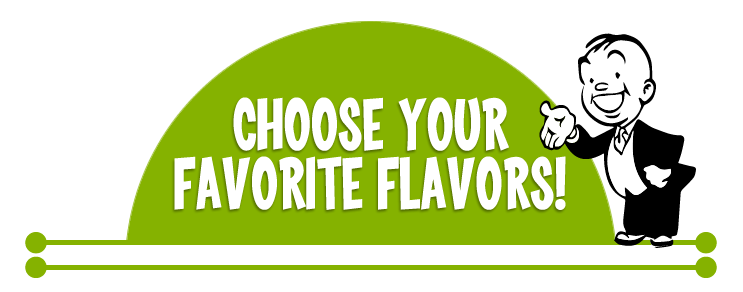 title text Choose Your Favorite Flavor make your own Shake or Malt